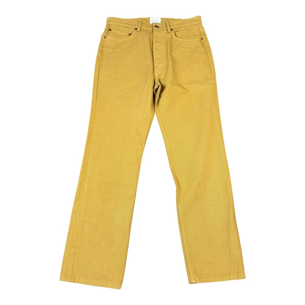 Doen Cotton USA Made Straight‎ Leg Yellow Denim Jeans Women's 29 (Fits 32x29.5)
